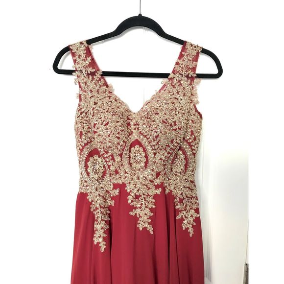 Red Elizabeth K GLS Size S Ball gown dress - Picture 1 of 2
